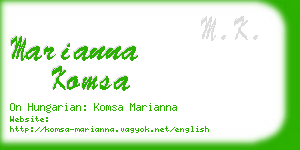 marianna komsa business card